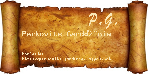 Perkovits Gardénia névjegykártya